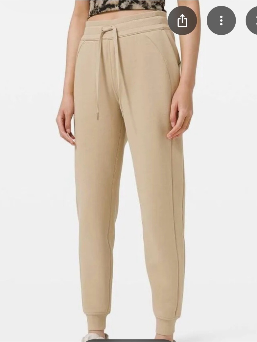 lululemon athletica Beige Drawstring Jogger Pants